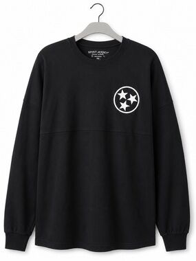 Men’s Black Long-Sleeve Crewneck Sweatshirt